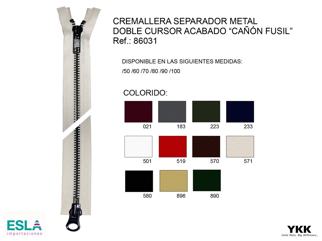 Cremallera 86031