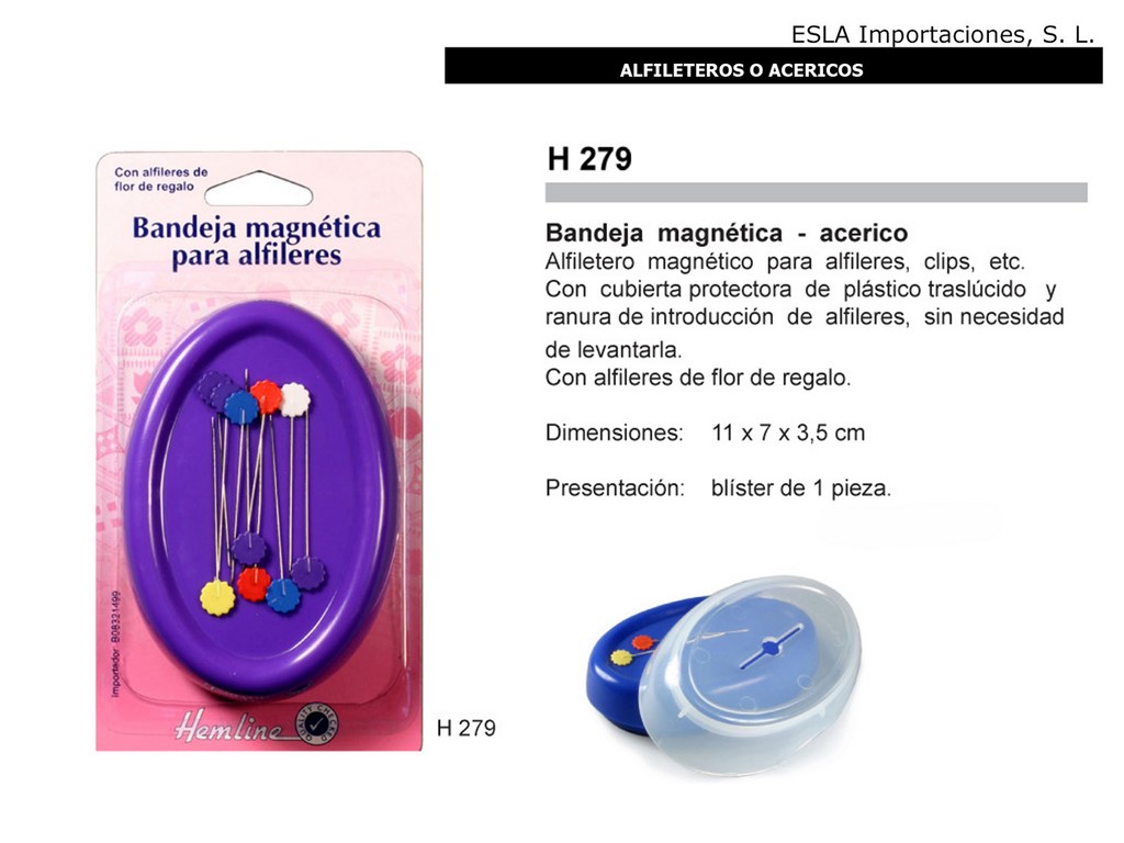 Alfiletero bandeja magnetica H279