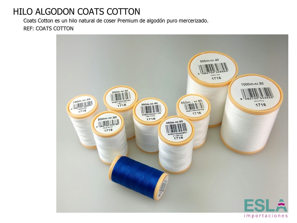 HILO ALGODON COATS COTTON