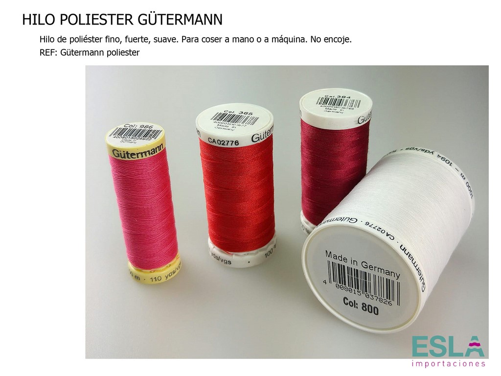 100m Hilo De Poliéster Gutermann Coser todos los rojos