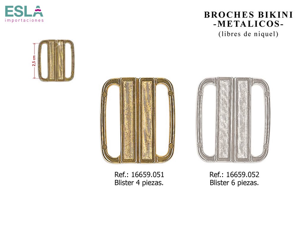 BROCHES BIKINI METAL 16659.051 - 16659.052