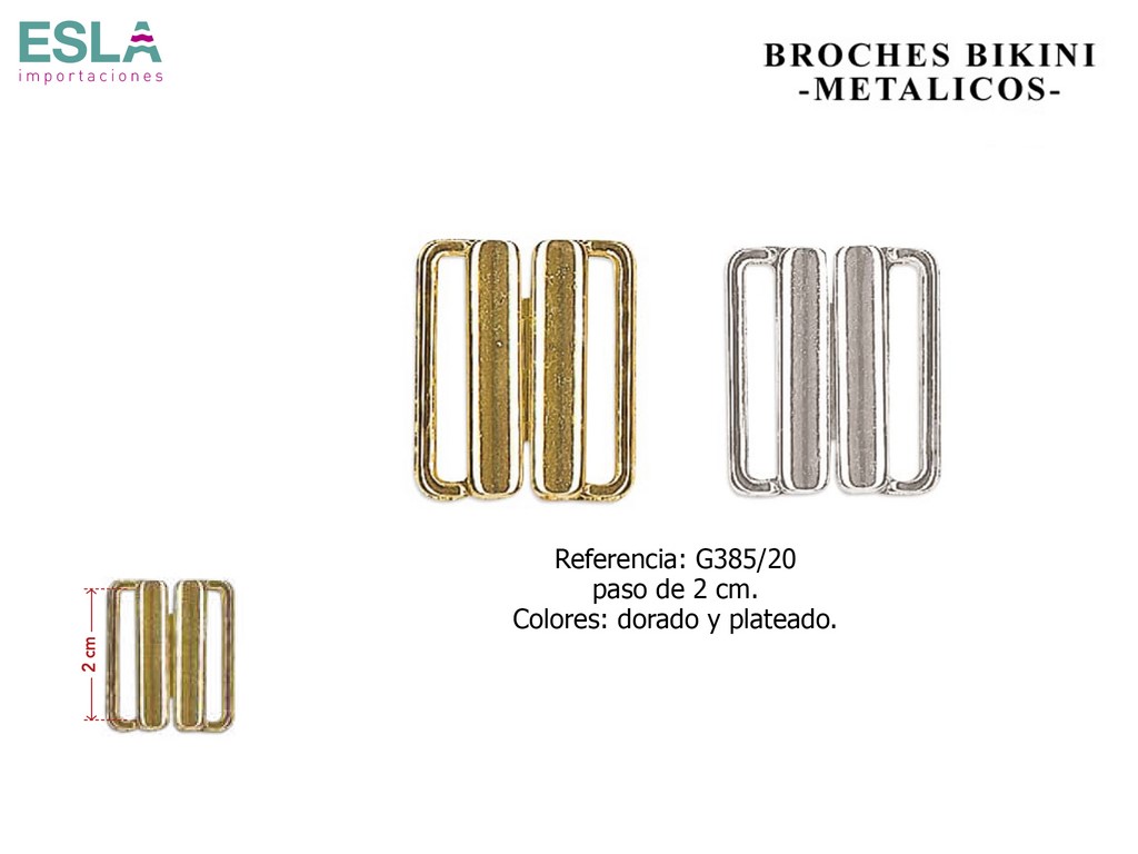 BROCHES BIKINI METAL G385/20