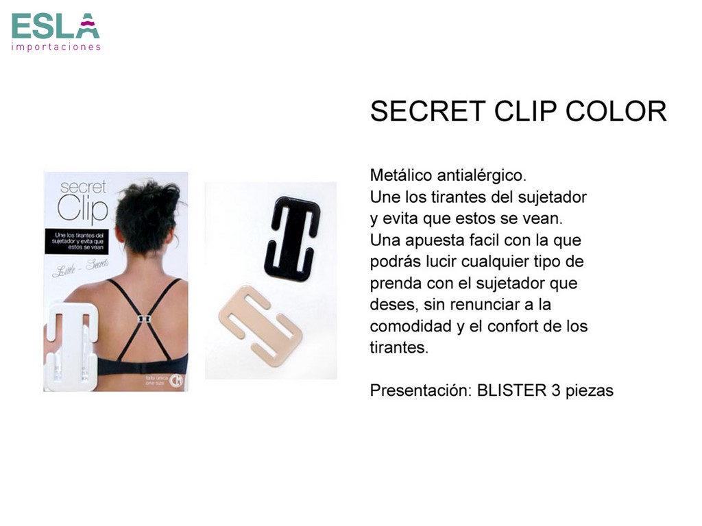 CLIP COLOR PARA TIRANTES DE SUJETADOR