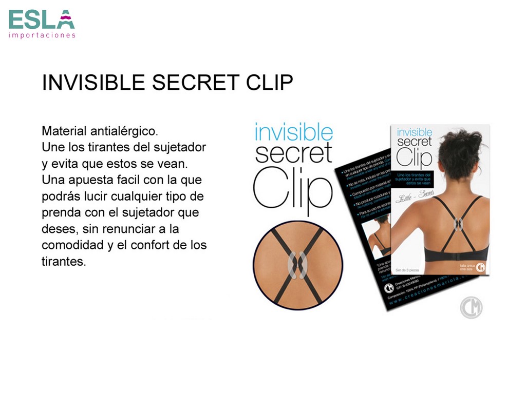 CLIP INVISIBLE PARA TIRANTES DE SUJETADOR