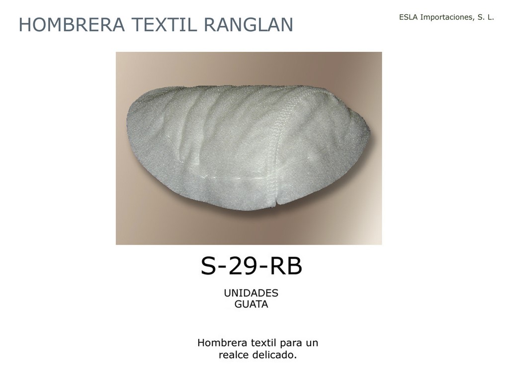 Hombrera textil ranglan S-29-RB