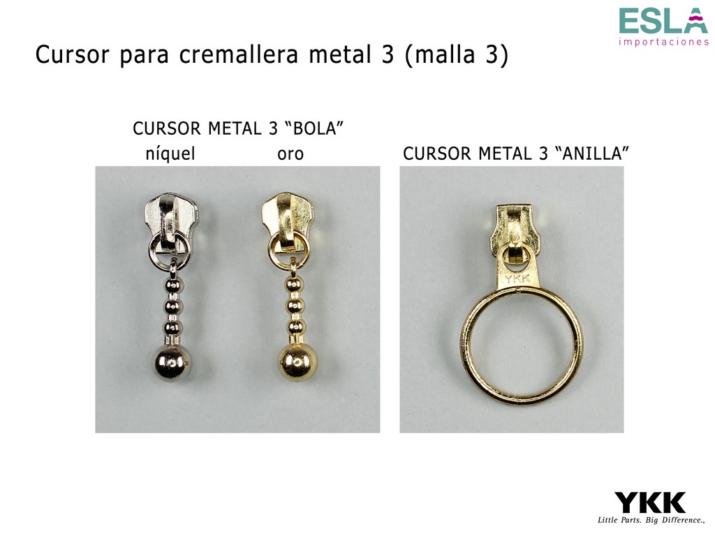 CURSORES PARA CREMALLERA METAL 3