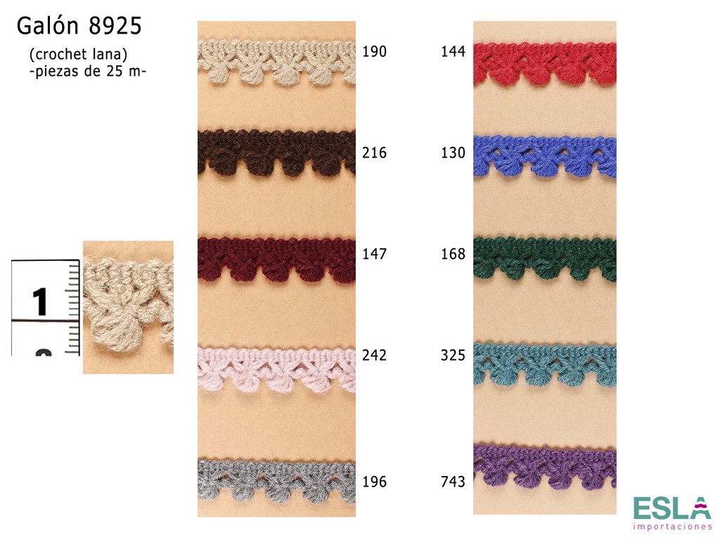 GALON CROCHET LANA 8925