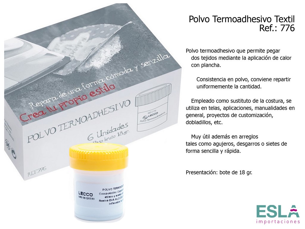 POLVO TERMOADHESIVO TEXTIL 776