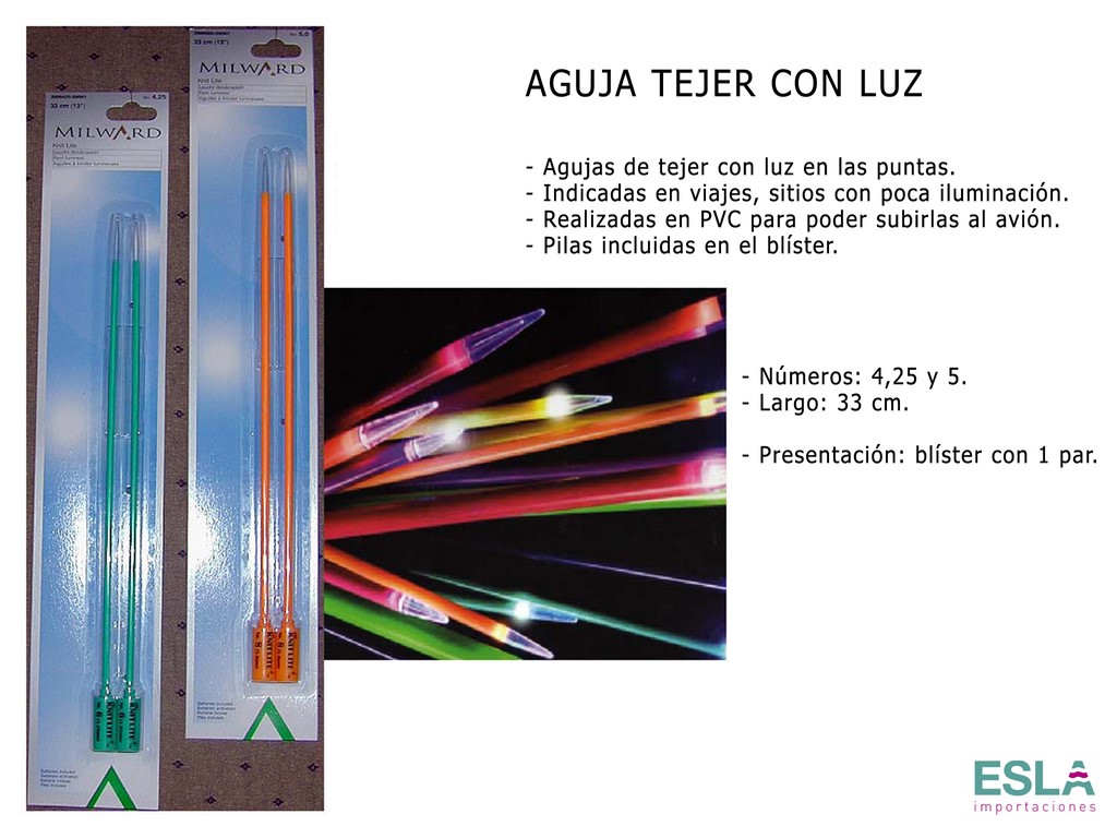 AGUJAS TEJER LUZ