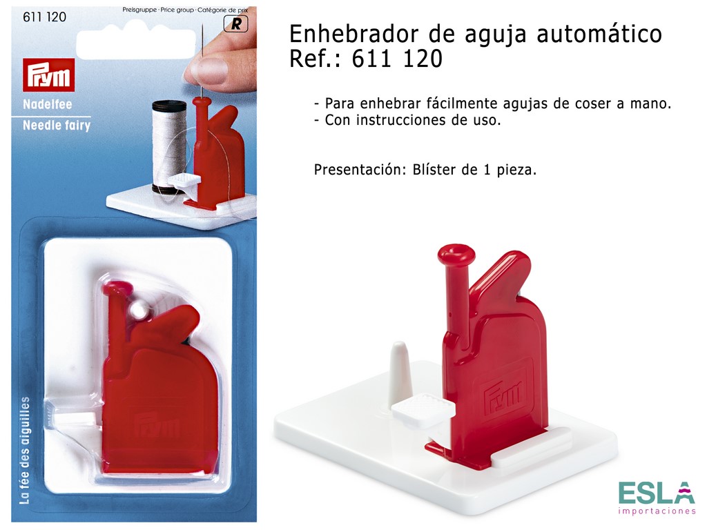 Enhebrador automático para agujas finas y gruesas con iman