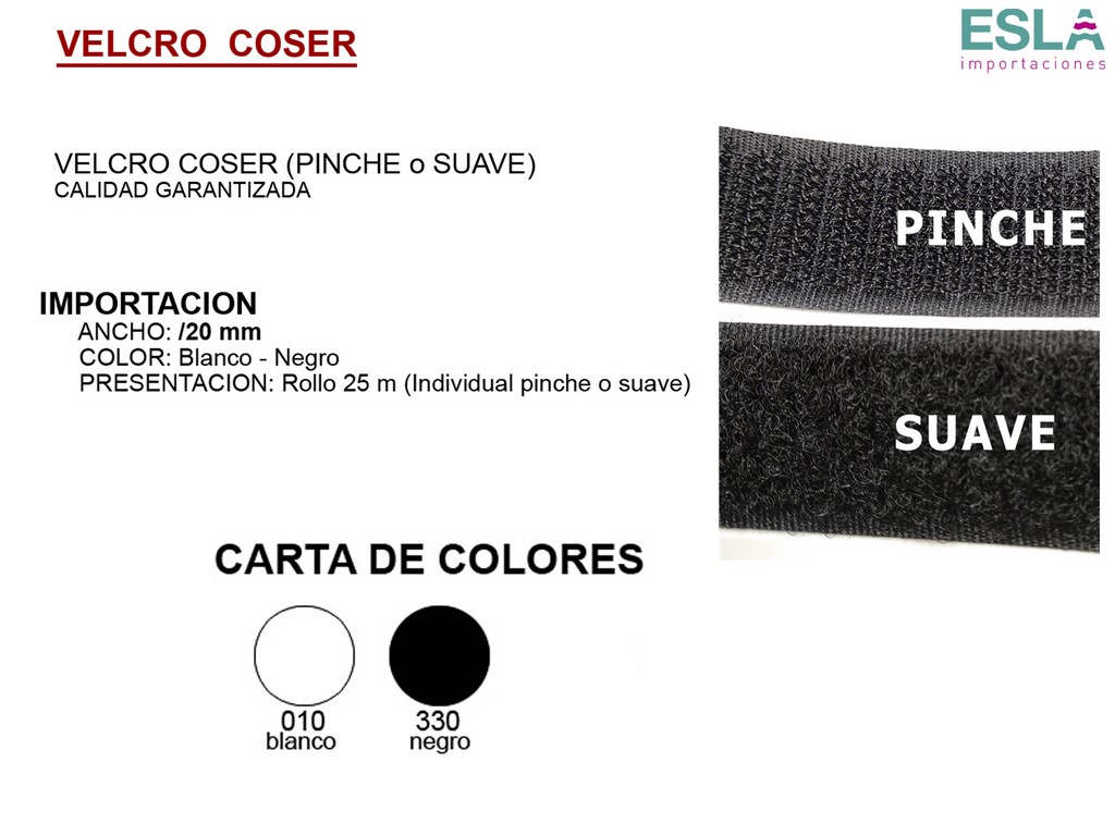 VELCRO COSER IMPORTACION