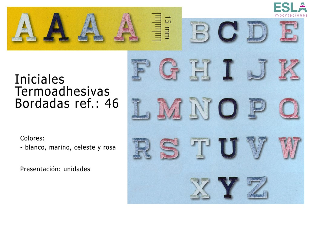 LETRAS TERMOADHESIVAS COLOR