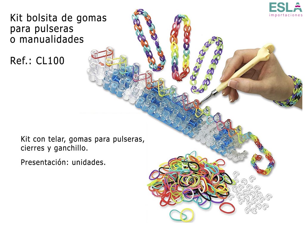 Esla Importaciones: Somos distribuidores de KIT CON TELAR PARA HACER  PULSERAS DE GOMA