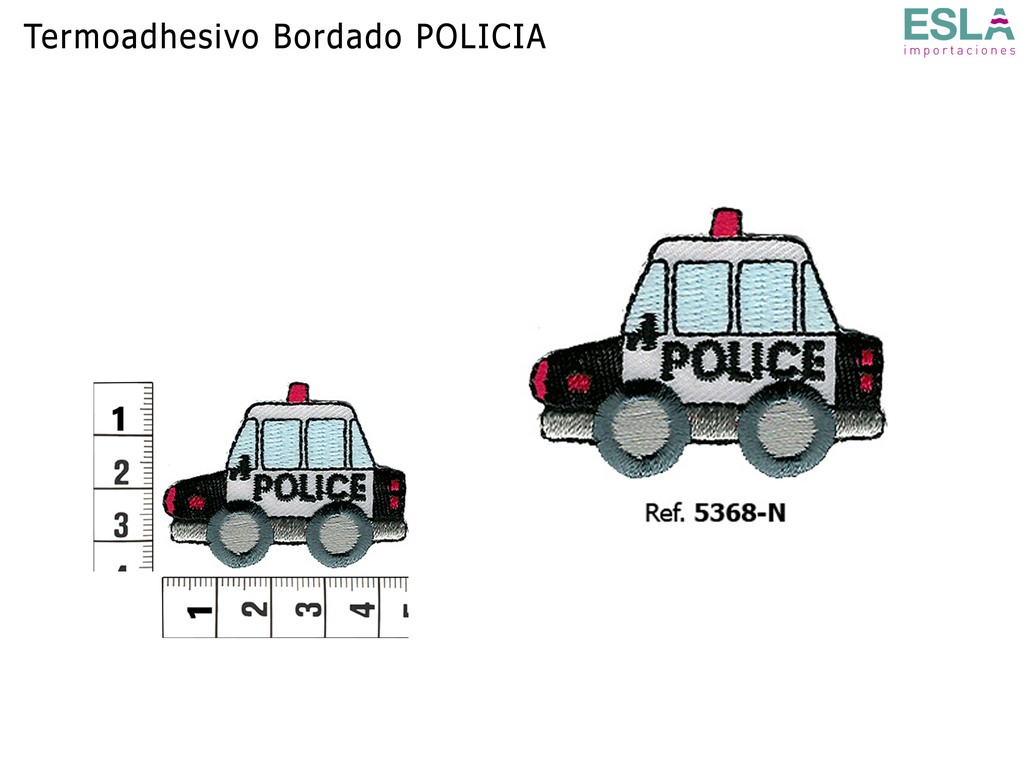 TERMOADHESIVO BORDADO COCHE DE POLICIA 5368-N 