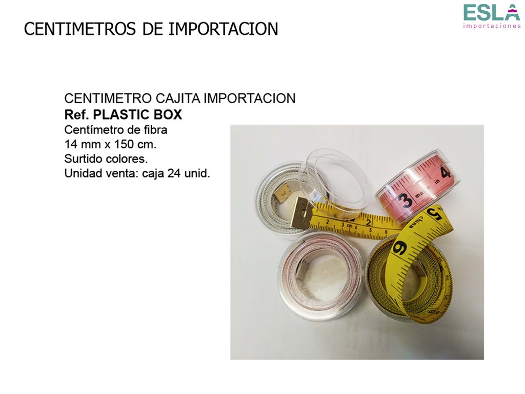 CINTA METRICA CAJITA IMPORTACION PLASTIC BOX