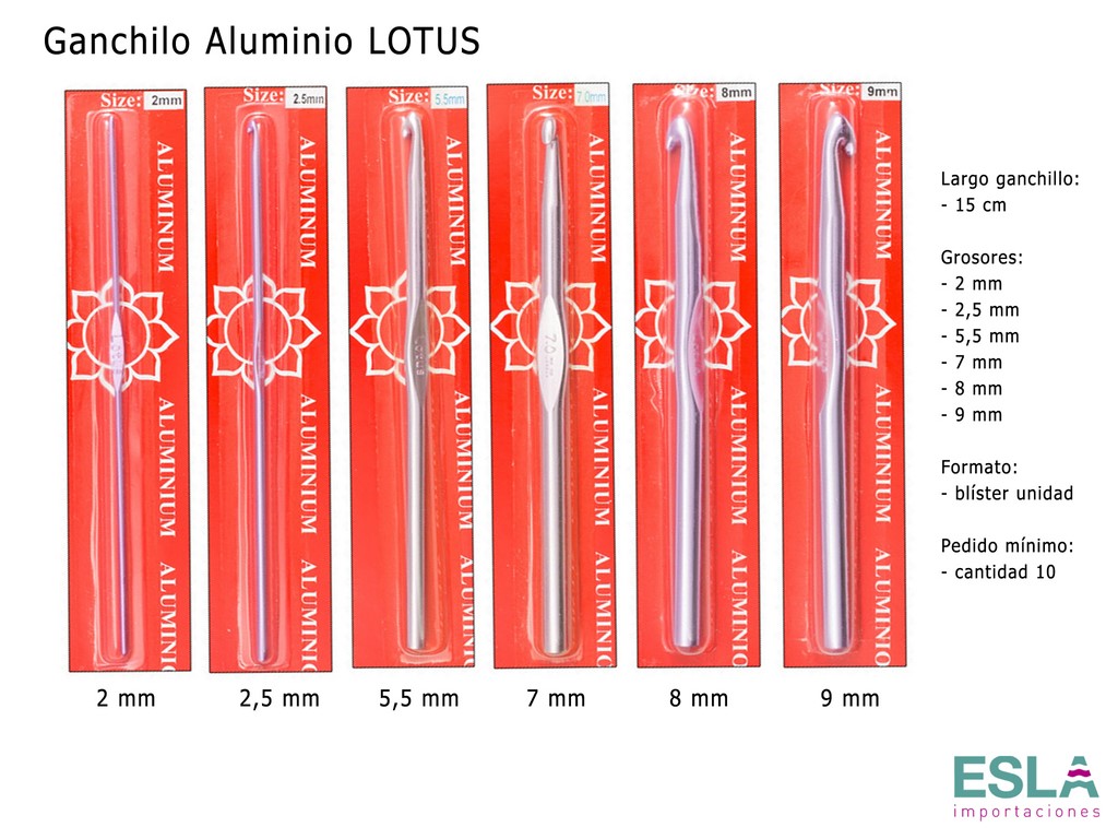 GANCHILLO ALUMINIO LOTUS