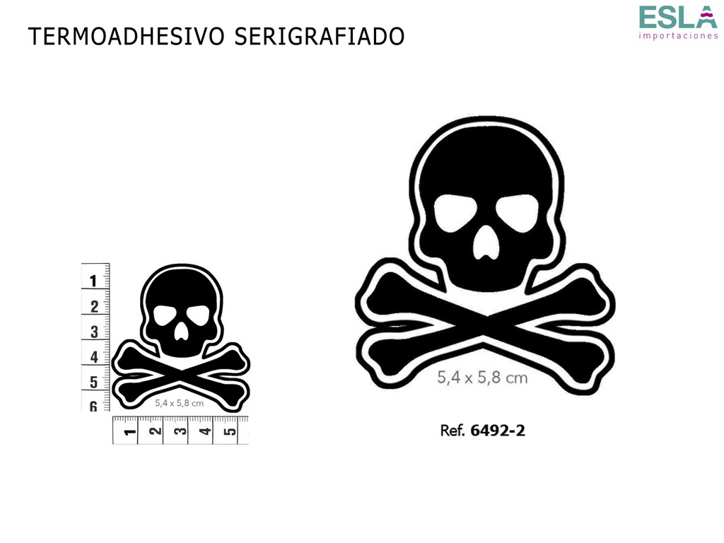 TERMOADHESIVO SERIGRAFIADO CALAVERA 6492-2