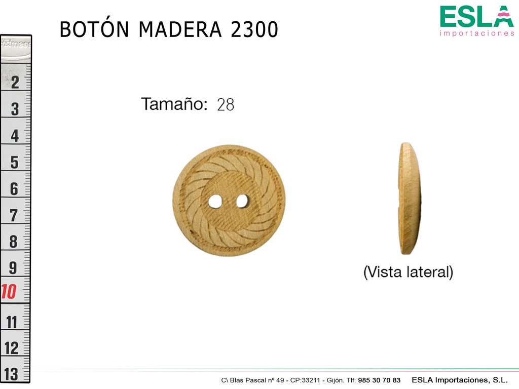 BOTON MADERA 2300