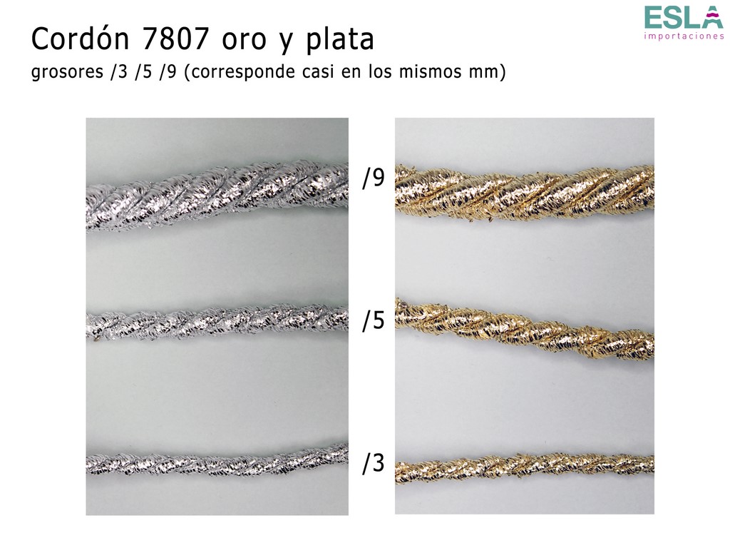 CORDON 7807 ORO PLATA