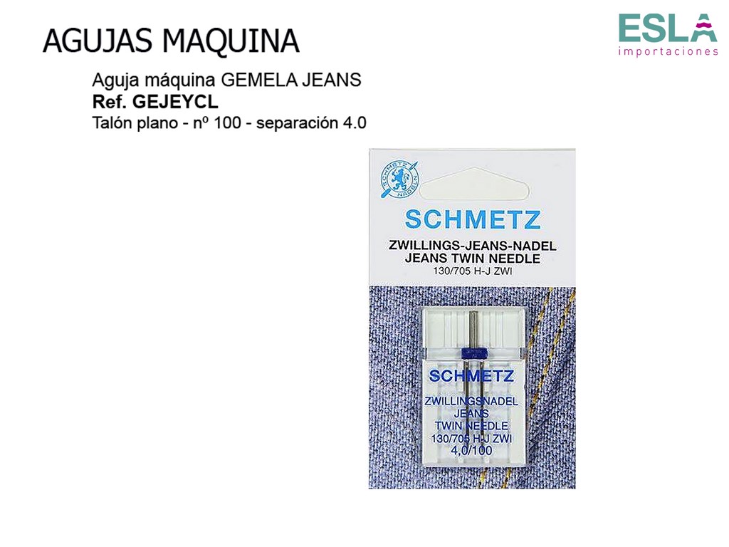 AGUJA GEMELA MAQUINA JEANS GEJEYCL