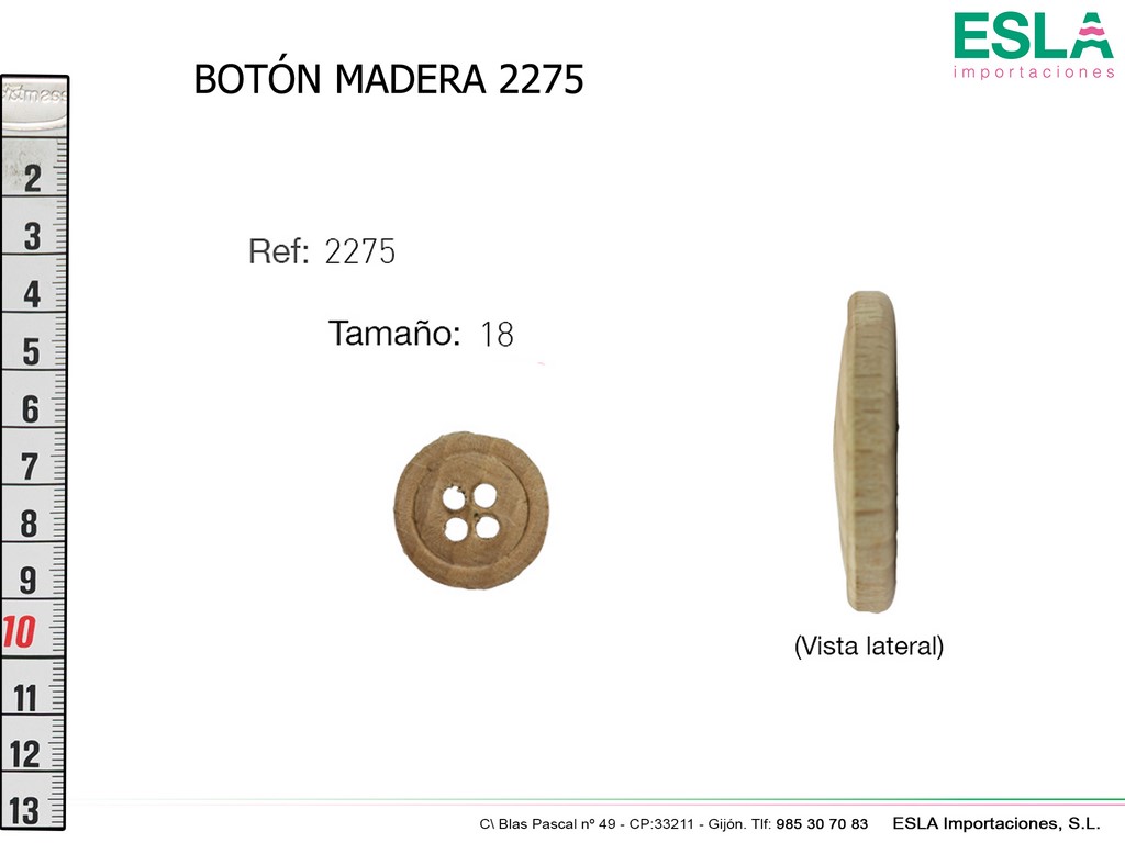 BOTON MADERA 2275