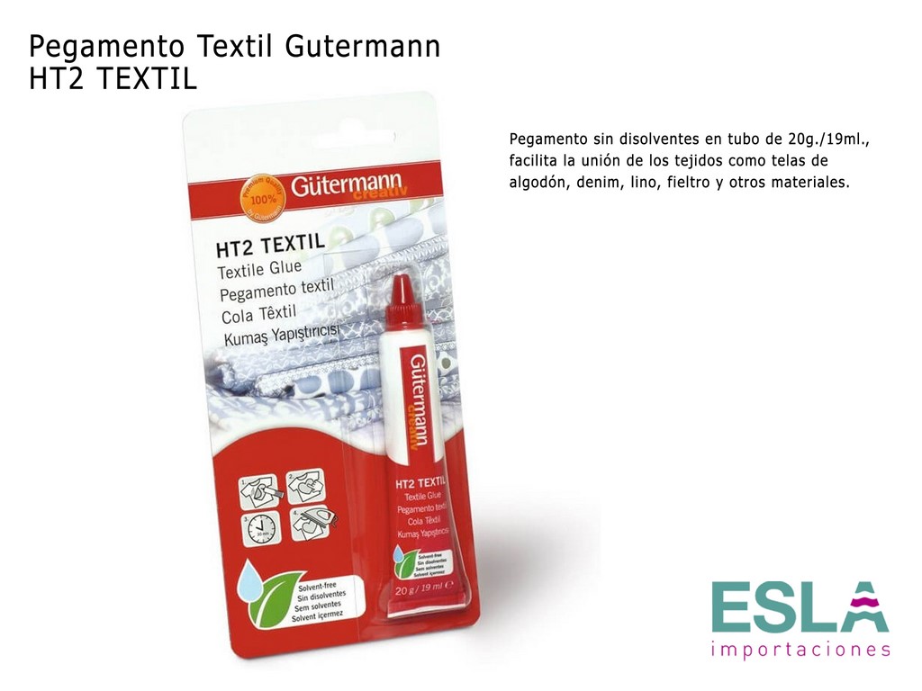 Esla Importaciones: Somos distribuidores de PEGAMENTO HT2 TEXTIL SIN  DISOLVENTES