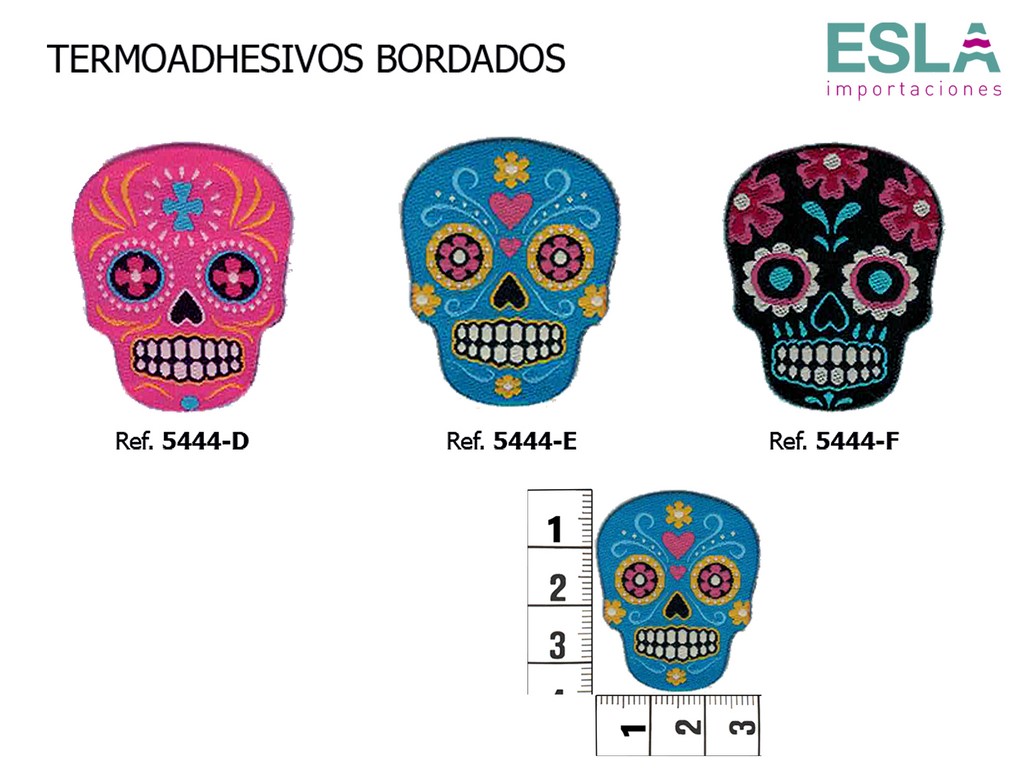 TERMOADHESIVO BORDADO CALAVERAS MEXICO 5444