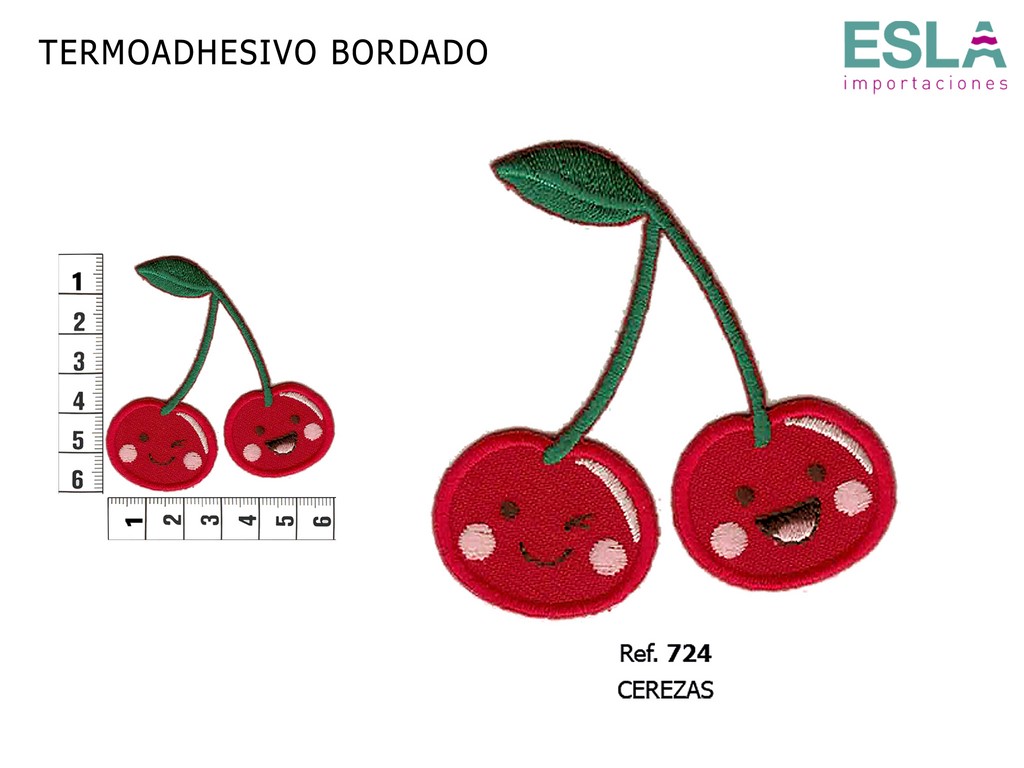 TERMOADHESIVO BORDADO CEREZAS ALEGRES 724