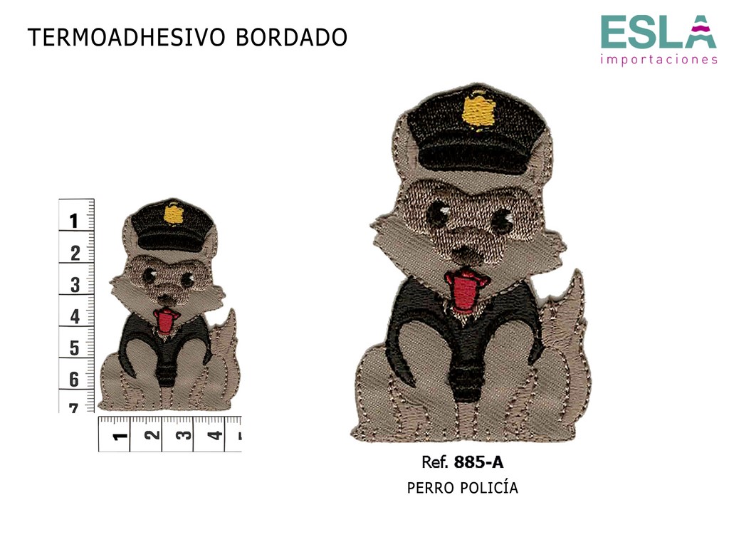 TERMOADHESIVO BORDADO PERRO POLICIA 885-A