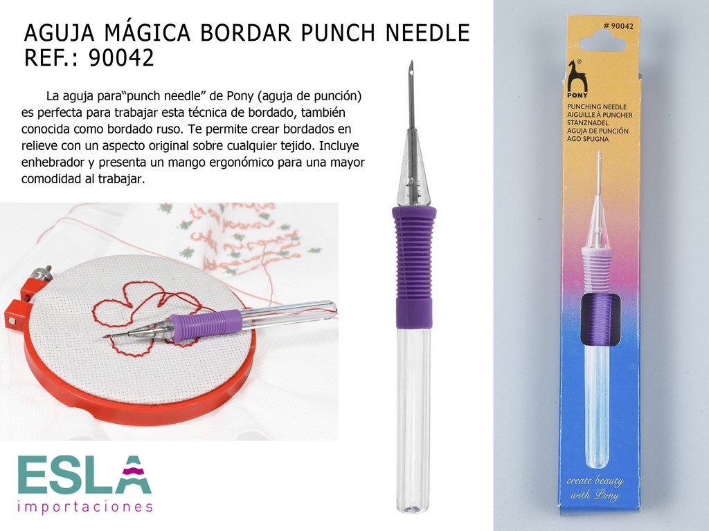 Esla Importaciones: Somos distribuidores de AGUJA MAGICA BORDAR PUNCH  NEEDLE PONY 90042