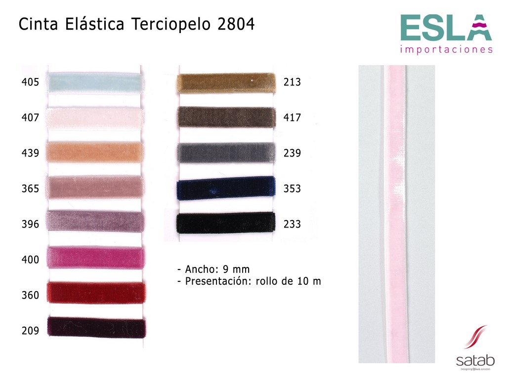 CINTA ELASTICA TERCIOPELO 2804