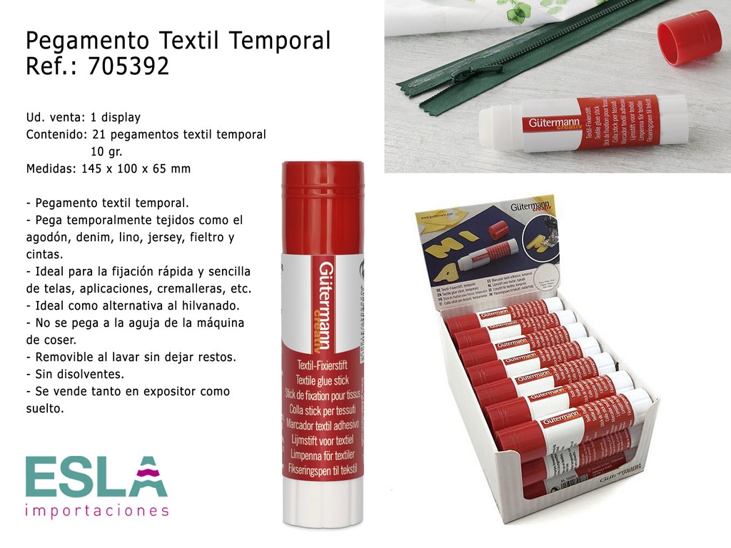 PEGAMENTO TEXTIL TEMPORAL 705392