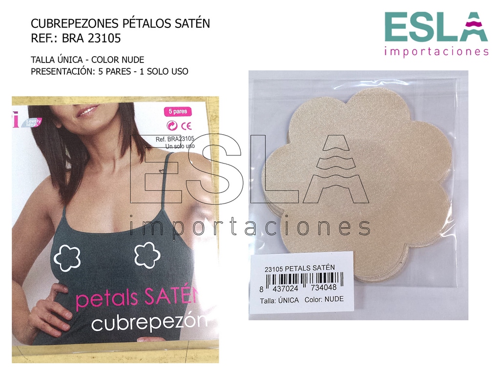 CUBREPEZONES PETALOS SATEN BRA23105