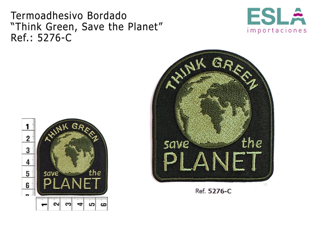 TERMOADHESIVO BORDADO 5276C SAVE THE PLANET