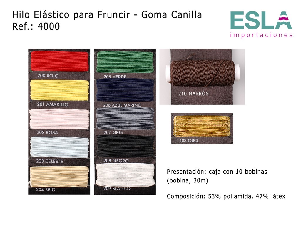 GOMA CANILLA HILO ELASTICO FRUNCIR 4000