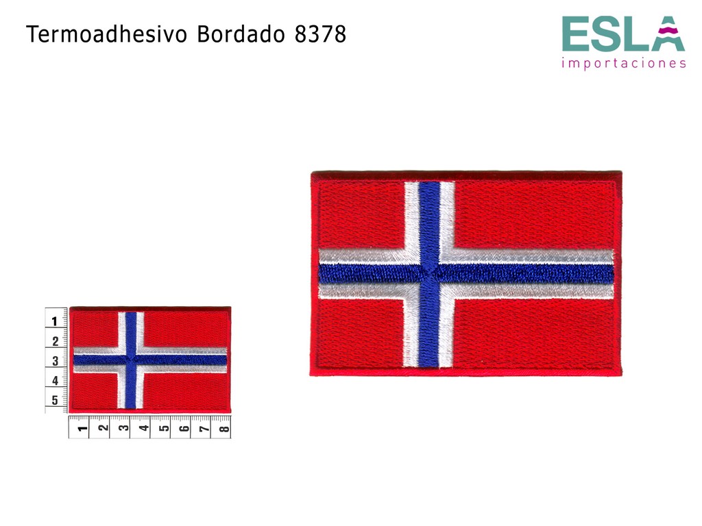 TERMOADHESIVO BORDADO BANDERA NORUEGA 8378