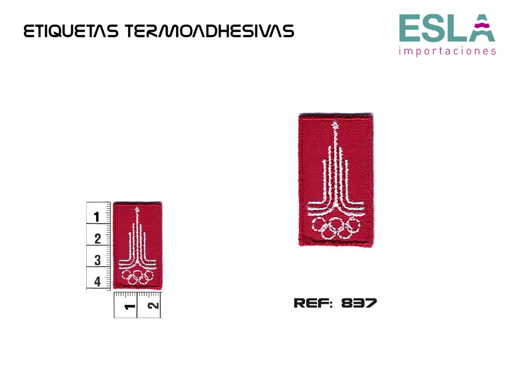 TERMOADHESIVO BORDADO 837 LOGO OLIMPIADAS MOSCU 1980