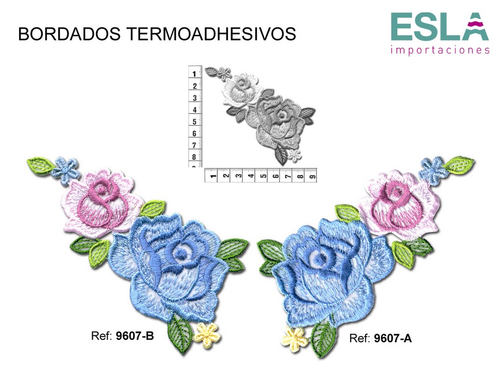 TERMOADHESIVO BORDADO FLORES 9607