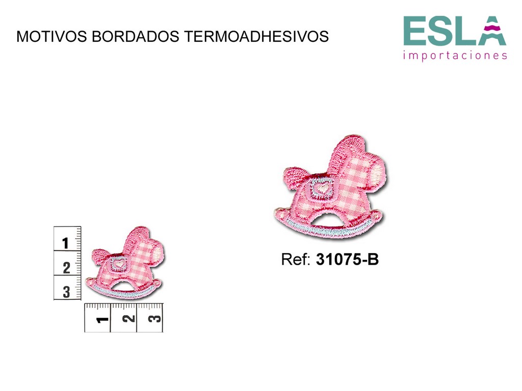 TERMOADHESIVO BORDADO BALANCIN CABALLO ROSA 31075-B