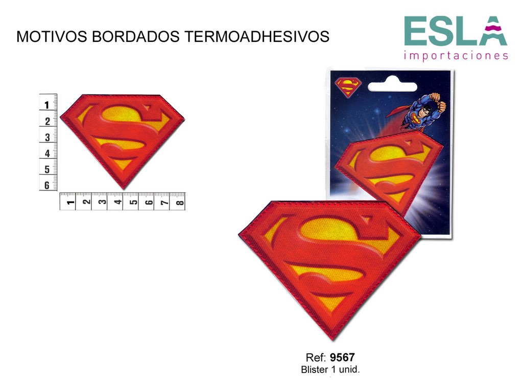 TERMOADHESIVO BORDADO SUPERMAN 9567