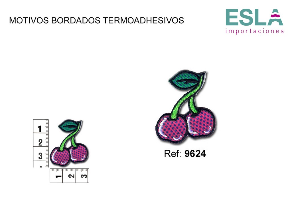 TERMOADHESIVO BORDADO CEREZAS 9624