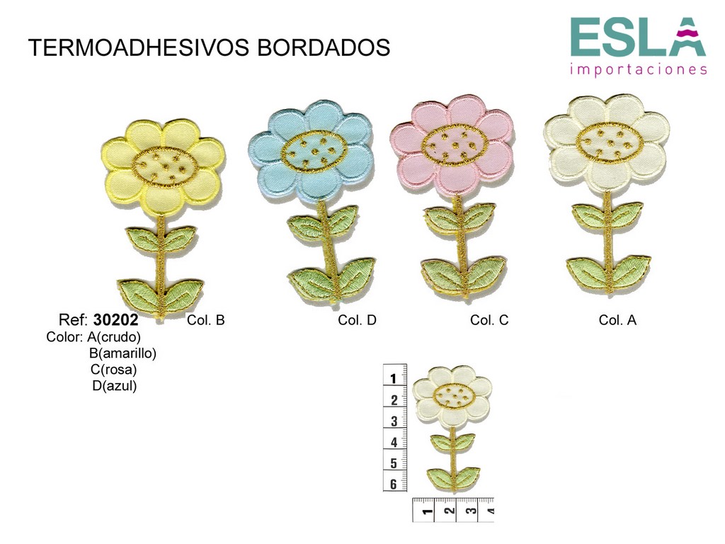 TERMOADHESIVO BORDADO FLORES 30202