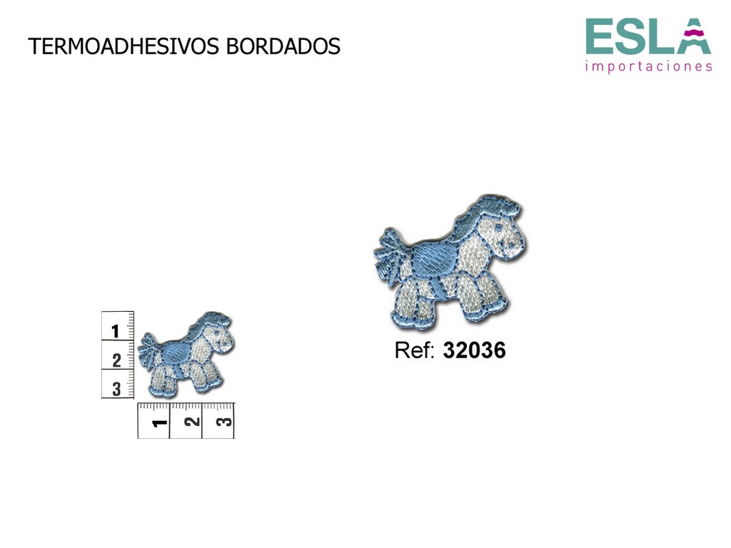 TERMOADHESIVO BORDADO CABALLO AZUL 32036