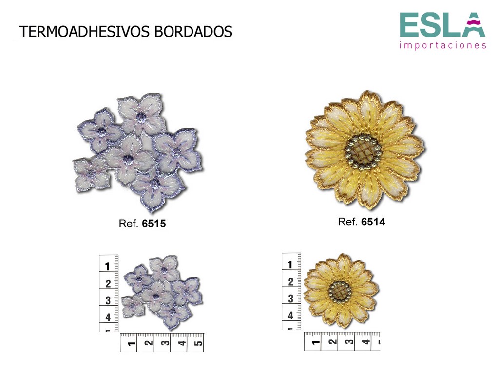 TERMOADHESIVO BORDADO FLORES 6514 6515