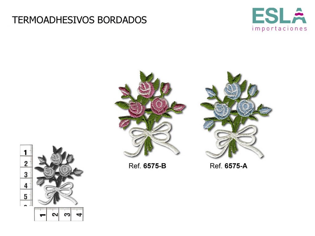 TERMOADHESIVO BORDADO FLORES 6575