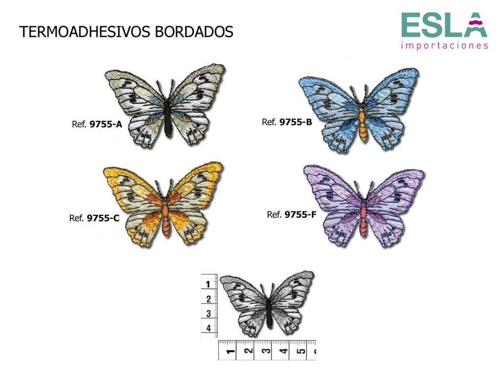 TERMOADHESIVO BORDADO MARIPOSAS 9755