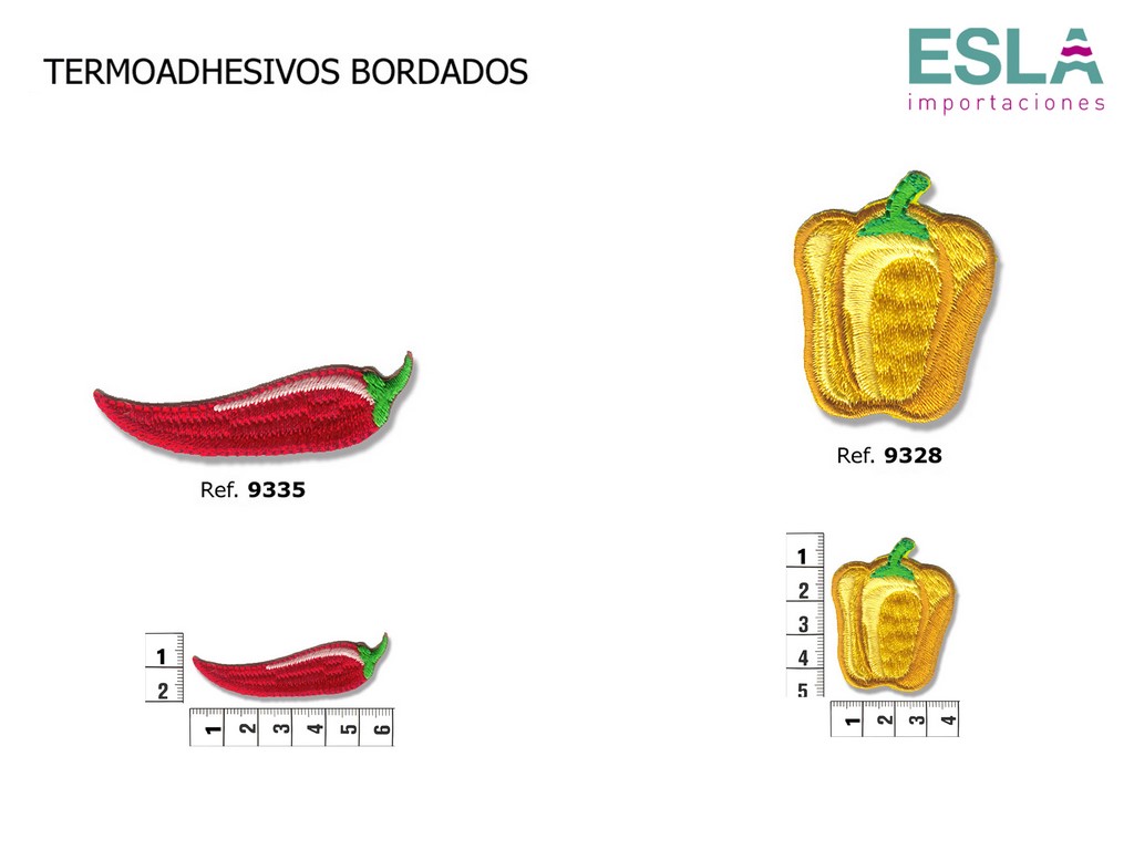 TERMOADHESIVO BORDADO GUINDILLA 9335 PIMIENTO 9328