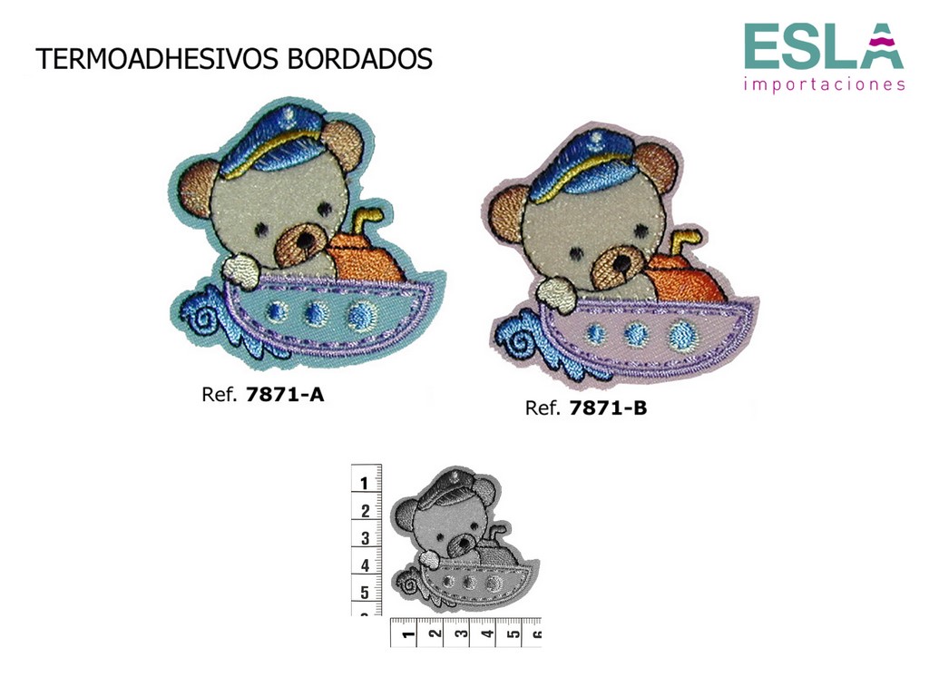 TERMOADHESIVO BORDADO OSO EN SUBMARINO 7871