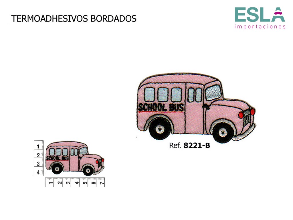 TERMOADHESIVO BORDADO AUTOBUS ROSA 8221-B