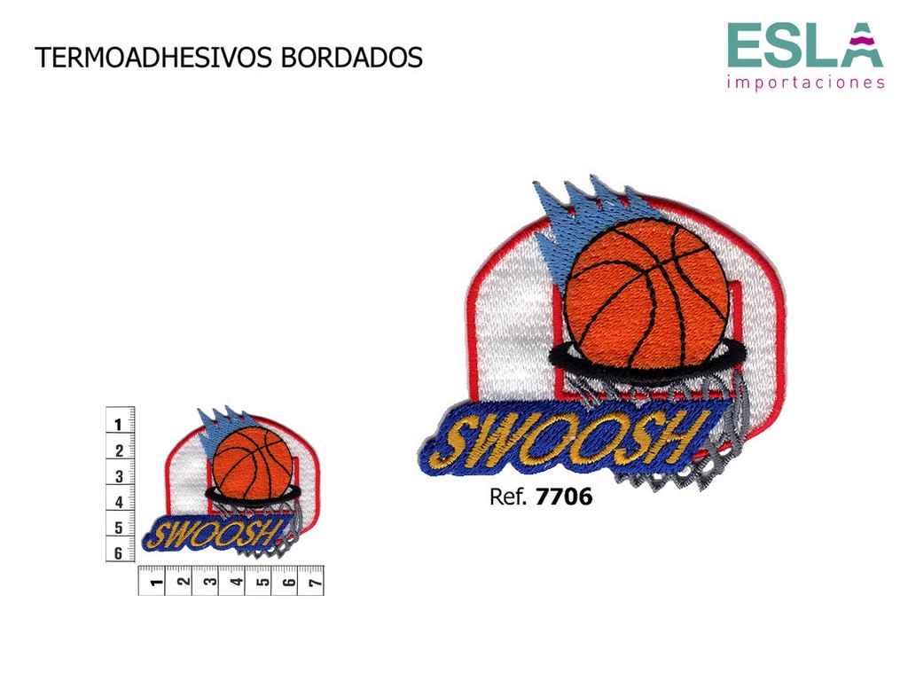 TERMOADHESIVO BORDADO BALONCESTO 7706